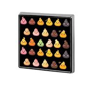 Shit Emoticons Funny Lapel Pins Square Brooch Tie Suit Dress Accessories for Men Women Wedding Birthday