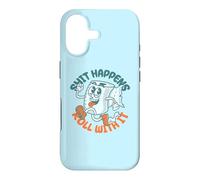 "Shit Happens Roll with It" - Funny Adult Humor Case for iPhone 17