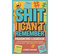 Shit I Can't Remember Password Logbook: Hilarious Alphabetical Password Keeper Notebook with Funny Quotes - Offline Organizer for Forgetful Folks
