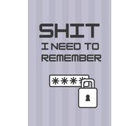 Shit I Need to Remember: Keep Your Username and Passwords Organized with this Internet Password Notebook