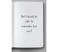 Shit I Should Be Able to Remember But Can’t: Funny Gift Notebook Journal, Gift For Yourself, Friends and Family,120 Pages
