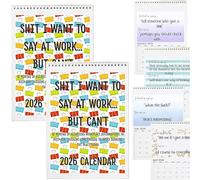 Shit I Want To Say at Work But Can'T 2026 Calendar, Affirmations Calendar 2026, Funny Workplace Gifts, Sarcastic Wall Calendars 20-26, Funny Office Desk Calendars 20-26 for Coworkers,Friends (#2pc)