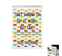 Shit I Want to Say at Work but Can't 2026 Calendar, Funny 12-Month Funny Sarcastic Workplace Wall Calendar, Sarcastic Office Affirmations & Gag Gift for Coworkers or Boss (1pcs)
