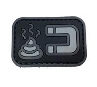 Shit Magnet PVC Airsoft Paintball Patch (Grey)