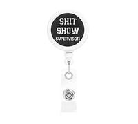 Shit Show Supervisor Retractable Badge Holder Reel Clip Id Card Holder forNurse Student Office Worker