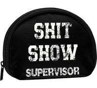 Shit Show Supervisor Women and Girls Cute Fashion Coin Purse Wallet Bag Change Pouch Key Holder