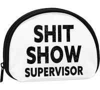 Shit Show Supervisor Women and Girls Cute Fashion Coin Purse Wallet Bag Change Pouch Key Holder