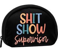 Shit Show Supervisor Women and Girls Cute Fashion Coin Purse Wallet Bag Change Pouch Key Holder