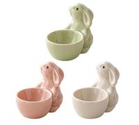 Shitafe 3 Egg Cups Cartoon Egg Holder Easter Egg Cup Cute Ceramic Animal Shaped Egg Cups Soft Hard Boiled Egg Cups Egg Stand Holders For Kitchen Boiled Eggs Breakfast