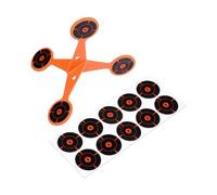 Shitafe Automatic Rolling Target | with 10 Paper Sheets Reactive Portable,Auto Reset Metal Spin Target | for Backyard Family Fun Skill Training Camping Lawn Garden Park