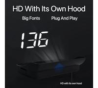 Shitafe Car Speedometer Display, Automotive HUD Small, Auto Windscreen HUD for Traffic Congestion City Navigation Highway Driving Fleet Managers Busy Professionals Daily Commuting Buses RVs