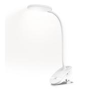 Shitafe Clip On Lights - 360 Degree Gooseneck Reading Lamp with Clamp for Tabletop,Flexible Table Lamps with 1200mAh Battery for Living Room Desk Den Apartment