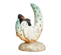 Shitafe Ghost Figure - Mermaid Moon Ghost Halloween Decorations | Cute Sculpture Table Centerpieces for Indoor Outdoor Living Room Bedroom Lawn Backyard Graveyard Window Holiday
