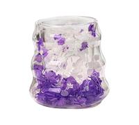 Shitafe Gift for Women Dried Flowers Double Walled Glass Coffee Mugs Cute Glass Tea Cups with Handles Christmas Birthday Gift for Best Friend Teacher Mum Autumn Mug Home Decor