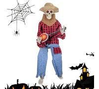Shitafe Halloween Skeleton Decor,Halloween Decoration Banjo - Cowboy Skeleton Figurine, Ornament, Gothic Decoration, Prop Decor