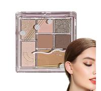 Shitafe Natural Eyeshadow Palettes,7 Colors Shimmer Waterproof Eyeshadow - Professional Waterproof Glitter Makeup Palette Eye Shadow For Women And Girls Gift