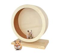 Shitafe Silent Hamster Wheel | Silent Wooden Hamster Wheel Toys - Quiet Exercise Accessories with Base, Spinner for Small Pets Mice Chinchilla Gerbil Running Enrichment Boredom