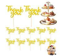 Shitafe Thank You Cake Decoration, Thanksgiving Cake Toppers, 12 Piece Party Supplies Set for Appreciation Friendsgiving Thanksgiving Gatherings Celebrations