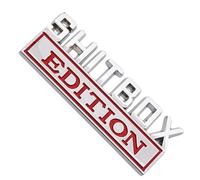 Shitbox Edition Badge - Raised Letter Car Emblem, Funny Novelty Badge, Self Stick Vehicle Decal, Creative Rear Decoration | Vehicle Customization Usage Enhancing Exterior Look Humor Expression