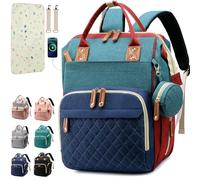 SHITIESHOU Diaper Bag Backpack Baby Bag, Baby Girl Boy Diaper Bag for Dad Mom with Pad, 16 Pockets, Pacifier Case, Large Diaper Bags Unisex for Travel (Colorful)