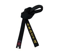 Shito-Ryu karate black belt 1.6 inches wide youth karate embroidered Japanese belt unisex, Black, 320cm