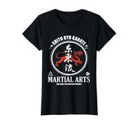 Shito-Ryu Karate Dragon with Kanji Power for Karateka Value Graphic T-Shirt, Women, Black, L