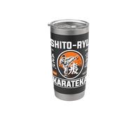 Shito-Ryu Karateka: Retro Karate Design for Fans Stainless Steel Insulated Tumbler
