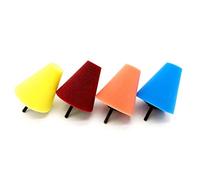 SHITOARIAR 4Pack Cone-shaped Sponge Foam Pad Polishing Wax Polisher - Drill Buffing Sponge Ball Kit for Automotive Car Wheels Hub Care