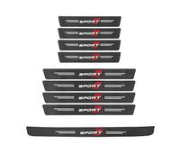 SHITONGSHANGMAO Door Threshold Strip for BYD Seal U 2023-2025, Car Door Sill Protector 9PCS 7cm Wide Bumper Guard Anti-Scratch Carbon Fiber Texture Set Black,A