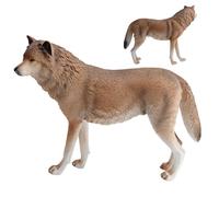 SHITOOMFE Animal Figurines, Wolf Figurine PVC, Realistic Wolf Toys Animal Figure 8.1x6.2x2.1in, Early Educational Toys for Kids Holiday Birthday Party
