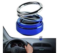 SHITOOMFE car diffuser air freshener Car Air Freshener Car Solar Rotating Perfume Diffuser Solar Rotating Car Air Purifier with Double Ring Solar Energy Aromatherapy Diffuser for Car, Home Blue