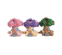 SHITOOMFE Fairy Garden Kit 3Pcs Miniature Tree House Fairy Garden Kit Micro Landscape Ornament Fairy Garden Planter For Diy Decor,Micro Landscape Ornament