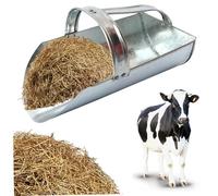 SHITOOMFE Feed Scoop For Livestock, Feed Scoop, Heavy Duty Thickened for Livestock, Multifunctional Metal, Reusable Grain with Ergonomic Handle for, Metal