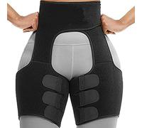 SHITOOMFE Hamstring Compression Wrap 3 in 1 Hip Brace Thigh Compression Sleeve Sciatica Support Wrap Groin Support Wrap for Men and Women Pulled Quadriceps Thigh Muscle Hip Flexor Strain M