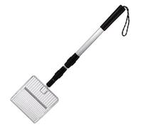 SHITOOMFE Metal Litter Scoop, Chicken Poop Scooper, 3 in 1 Adjustable Metal Litter Scoop Detachable Stainless Steel Chicken Coop Cleaning Tools to Separate Poo and Debris from, Poop