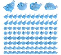 SHITOOMFE Mini Figurines, 100Pcs Mini Resin Animals, 4 Styles Glow in The Dark Seal Pup Figurines Bulk for Fairy Garden Micro Landscape Aquarium Fish Tank Decoration