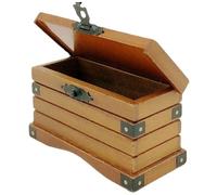 SHITOOMFE Miniature Boxes, 1 12 Scale Dollhouse Accessories 3x1x2 Inch Classic Wooden Miniature Boxes Funny DIY Dollhouse Accessories for Children Playing