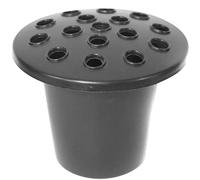 SHITOOMFE Plastic Classic Black Rectangular Grave Pot, Cemetery Flower Holders, 13x11 cm/5.12x4.33 inch, Secures Vases in Place, Memorial Vase for Graves