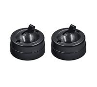 SHITOOMFE Retro Single Control Switch Surface Mounted Wall Round Flat Toggle Switch Black 2PCS Single Control Switch