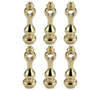 SHITOOMFE Shelf Rail, 6Pcs Gallery Rail, Zinc Alloy Shelf, Sturdy Metal Spindles for Staircase, Golden Gallery Rails for Shelves Wine Cabinet Fence Furniture