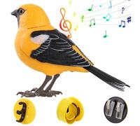 SHITOOMFE Toy Birds For Kids, Electric Singing and Chirping Bird Toy Interactive Birds Motion and Sound Activated Bird Battery Operated Robot for Kids Gifts, Oriole
