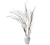 SHITOOMFE Twisted Willow Branches Faux Tree Branches, 47.24 Inch Twigs For Vases, Plastic Twisted Willow Branches, Decorative Diy Pussy Willow Twigs For Garden Hotel Office Home Farmhouse Decor