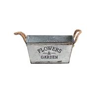 SHITOOMFE Vintage Metal Flower Pot Plant Barrel Iron Small Oval Planter Planter Basket for Succulent Plant Hydroponic Container Indoor Outdoor Balcony Window Sill Decor Metal flower pot