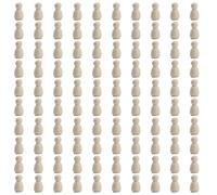 SHITOOMFE Wooden Toys, 100Pcs Peg Dolls 3/4x2 Inch Unfinished Wooden Dollhouse People Cute Blank Dolls for DIY Art Craft, Painting & Home Decor