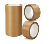 SHIV Pack of 6 Brown Packing Tape - 2 Inch Wide x 65 Meters Long Heavy Duty Parcel Tape for Packaging, Shipping & Moving Boxes. Tape easy application by hand or with a standard tape dispenser.