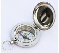 Shiv Shakti Enterprises Marine Brass Push Button Direction Compass Beautiful Nautical Maritime Nickle Finish Pocket Compass