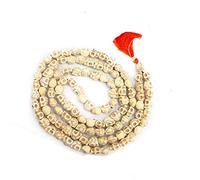 SHIV SHANKAR ACCESSORIES 8-10mm 108 Skull Beads Tibetan Buddhist Prayer Rosary Meditation Mala Halloween Beads Mund Mala Kali Mala Puja mala Bhoot Head Mala