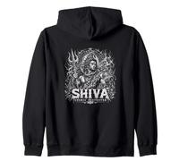 Shiva Cosmic Destroyer Mahadev Hindu Trident Power Zip Hoodie