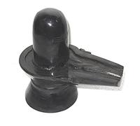 Shiva Lingam Shivling Statue Black Marble Worship Idol Stone Shiva Linga for Meditation Puja Room Religious god Shiv Ling Murti Adiyogi Lingam Shiva Lingam Figurine For Home Decor and Pooja 4" Inch