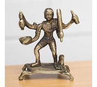 Shiva Lingam Shop Brass Kaal Bhairav Mahakal Statue - 5.5 Inch Batuk Bhairav Idol for Puja & Tantra Siddhi | Hindu God Bhairava Sculpture | Mahadev Form Decorative Religious Home Temple Showpiece